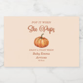 Fall Pumpkin Baby Dusche Pop, wenn sie Pop Alkoholflaschenetikett (Einzelnes Label)