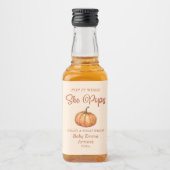 Fall Pumpkin Baby Dusche Pop, wenn sie Pop Alkoholflaschenetikett (Vorderseite)