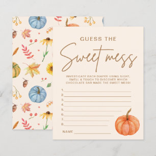 Fall Pumpkin Baby Dusche Ratet das Sweet Mess Game