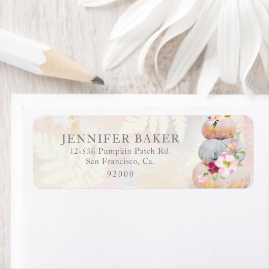 Fall Pumpkin Baby Dusche Rücksendeadresse (Insitu)