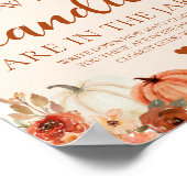 Fall Pumpkin Baby Dusche schätzen, wie viele Candi Poster (Ecke)