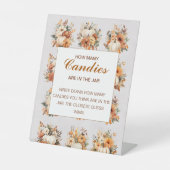 Fall Pumpkin Baby Dusche schätzen, wie viele Candi Sockelschild (Vorderseite)