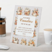 Fall Pumpkin Baby Dusche schätzen, wie viele Candi Sockelschild (In SItu)