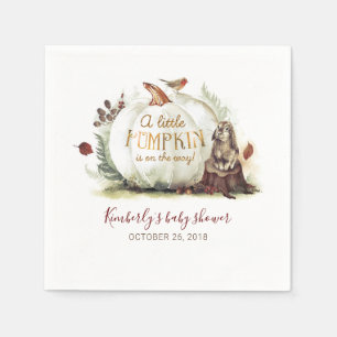 Fall Pumpkin Baby Dusche Serviette