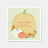 Fall Pumpkin Baby Dusche Serviette (Vorderseite)