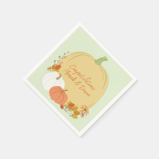 Fall Pumpkin Baby Dusche Serviette (Ecke)