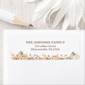 Fall Pumpkin Baby Dusche Wasserfarbe Rücksendeadre (Insitu)