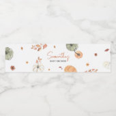 Fall Pumpkin Baby Dusche Wasserflaschenetikett (Einzelnes Label)