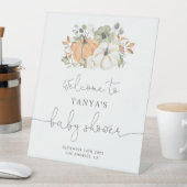 Fall Pumpkin Baby Dusche Willkommensschild Sockelschild (In Situ)