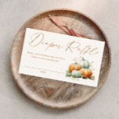 Fall Pumpkin Baby Dusche Windeln Raffle Begleitkarte