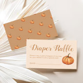 Fall Pumpkin Baby Dusche Windeln Raffle Begleitkarte
