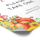 Fall Pumpkin Baby Duwer Favorit-Zeichen Poster (Ecke)