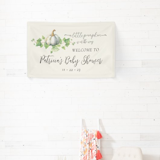 Fall Pumpkin Baby Duwer Party Dekor Signaturen Ban Banner (InSitu)