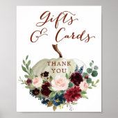 Fall Pumpkin Baby Shooting Geschenke & Cards Schil Poster (Vorne)