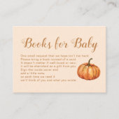 Fall Pumpkin Baby Showbuchanfrage Begleitkarte (Vorderseite)
