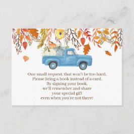Fall Pumpkin Baby Shower Books for Baby Cards Boy Begleitkarte