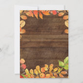 Fall Pumpkin Baby Shower Einladung (Rückseite)