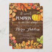 Fall Pumpkin Baby Shower Einladung (Vorne/Hinten)