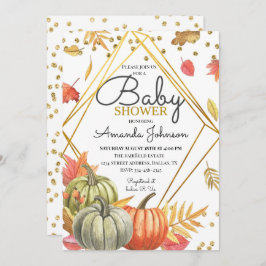 Fall Pumpkin Baby Shower Einladung