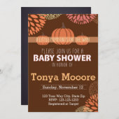 Fall Pumpkin Baby Shower Einladung (Vorne/Hinten)