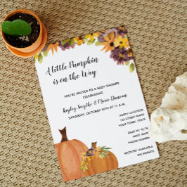 Fall Pumpkin Baby Shower Einladung