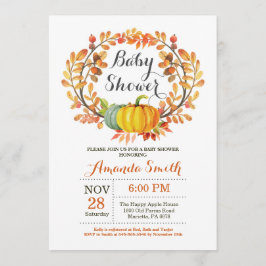 Fall Pumpkin Baby Shower Einladungskarte Einladung