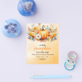 Fall Pumpkin Baby Shower Invite, Little Pumpkin Flyer (Einzeln)