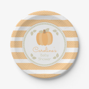 Fall Pumpkin Baby Shower Paper Plate Pappteller