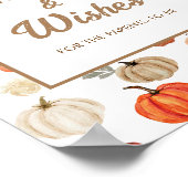 Fall Pumpkin Baby Shower Ratschläge und Wünsche Poster (Ecke)