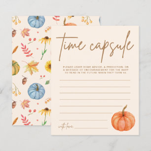 Fall Pumpkin Baby Shower Time Kapselkarte