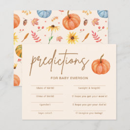 Fall Pumpkin Baby Shower Vorhersagen Spiel