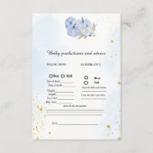 Fall Pumpkin Baby Vorhersage Baby Shower Game Card Hinweiskarte (Vorderseite)