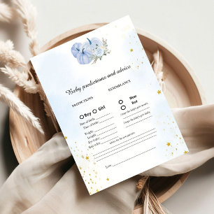 Fall Pumpkin Baby Vorhersage Baby Shower Game Card Hinweiskarte