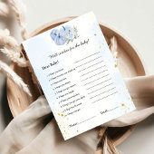 Fall Pumpkin Baby Vorhersage Baby Shower Game Card Hinweiskarte