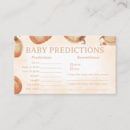 Fall Pumpkin Baby-Vorhersagen Begleitkarte