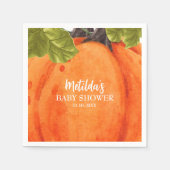 Fall Pumpkin-Babydusche Serviette (Vorderseite)