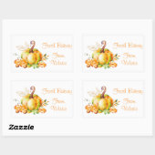 Fall Pumpkin-Bäckerei Rechteckiger Aufkleber (Blatt)