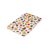 Fall Pumpkin Berries Acorn Muster Badematte (Schrägansicht)