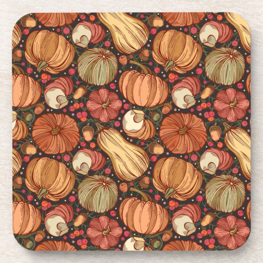 Fall Pumpkin Berry | Fall Pumpkin Cork Untersetzer (Vorderseite)