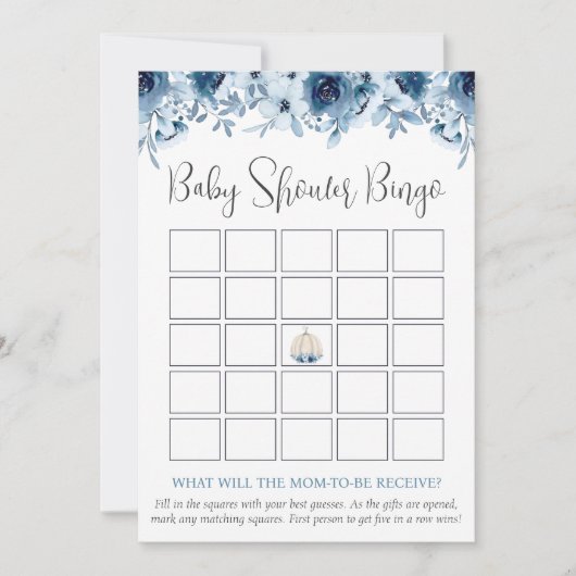 Fall Pumpkin Bingo Guess Who Baby Showspiele Einladung (Vorderseite)