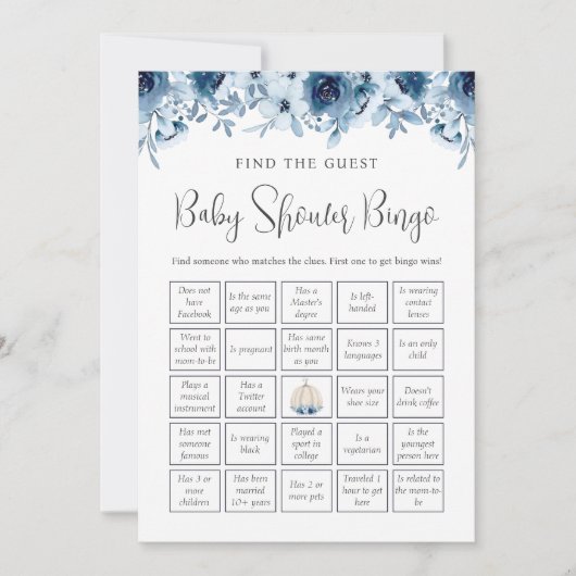 Fall Pumpkin Bingo Guess Who Baby Showspiele Einladung (Vorderseite)