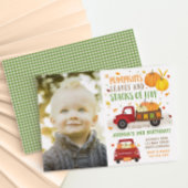 Fall Pumpkin Birthday Invitation Boy Einladung