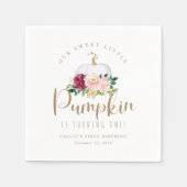Fall Pumpkin Birthday Serviette (Vorderseite)