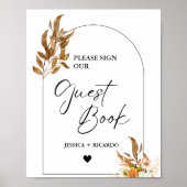 Fall Pumpkin Bitte unterzeichnen Sie unser Gästebu Poster (Vorne)