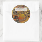 Fall / Pumpkin & Bittersweet Vine / Umschlag Aufkl Runder Aufkleber (Tasche)