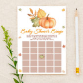 Fall Pumpkin Blätter Bingo Baby Shower Game Briefpapier