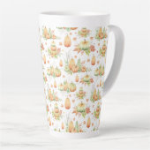 Fall Pumpkin Blätter Rustic Holiday Erntedank Milchtasse (Rechte Ecke)