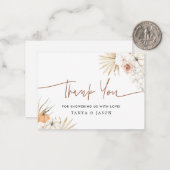 Fall Pumpkin Boho Kinderdusche Danke Karte (Vorderseite/Rückseite Beispiel)