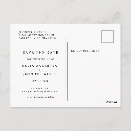 Fall Pumpkin Boho Save the Date Postkarte (Rückseite)