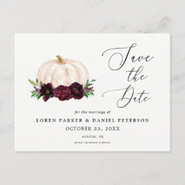 Fall Pumpkin Boho Save the Date Postkarte